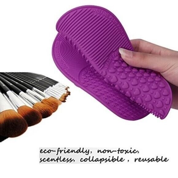 NEW Makeup Brush Cleaning Mat Cleaner Pad Set of 2 - Picture 5 of 5
